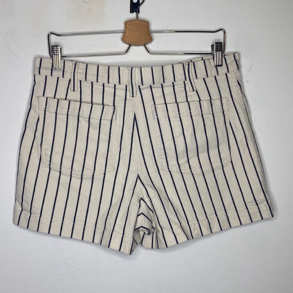 Madewell high Rise Emmett Button-Front Stripe Shorts Size 30 - Picture 7 of 13